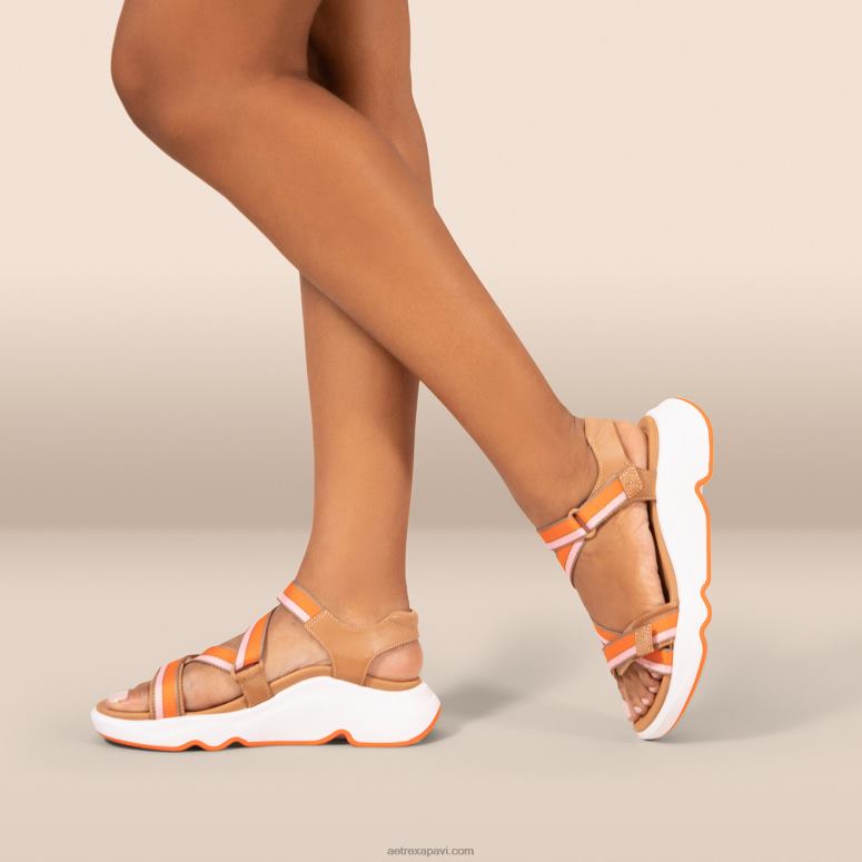 sievietes Aetrex marz regulējamas sporta sandales P0H0D293 kamielis