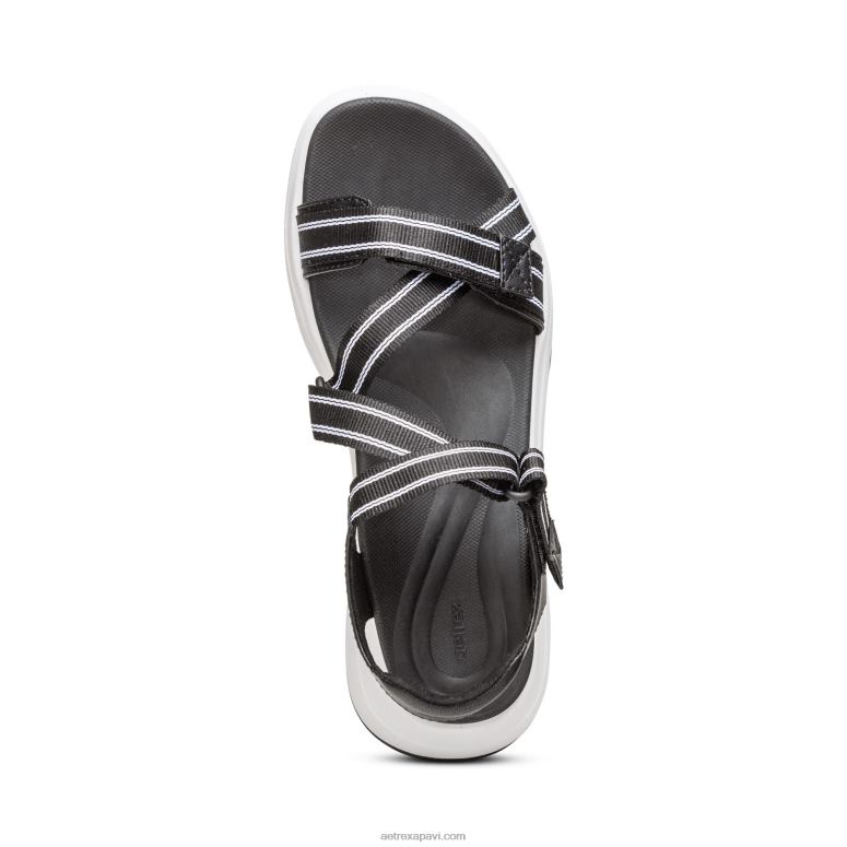 sievietes Aetrex marz regulējamas sporta sandales P0H0D294 melns