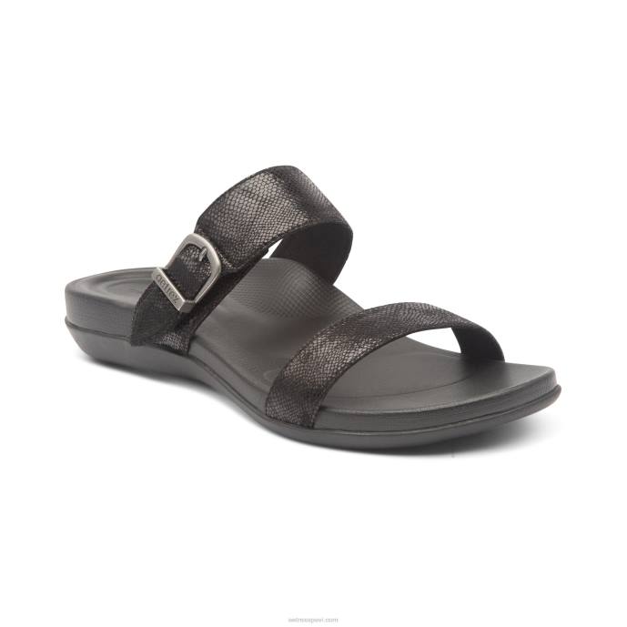 sievietes Aetrex mimi arch atbalsta sandales LHF6184 melns