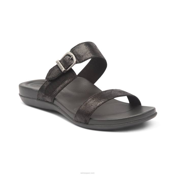sievietes Aetrex mimi arch atbalsta sandales LHF6184 melns