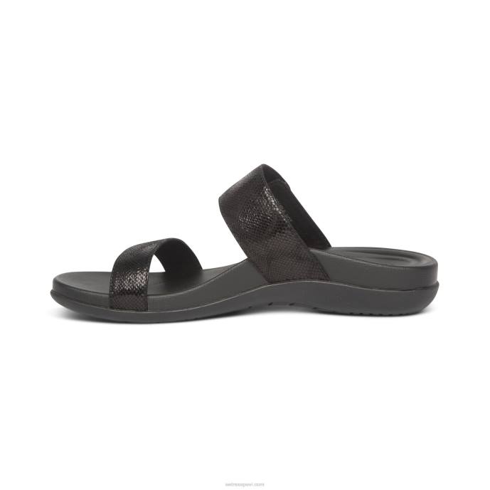 sievietes Aetrex mimi arch atbalsta sandales LHF6184 melns