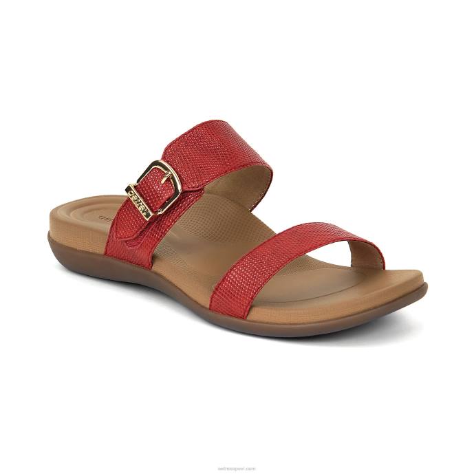 sievietes Aetrex mimi arch atbalsta sandales LHF667 sarkans