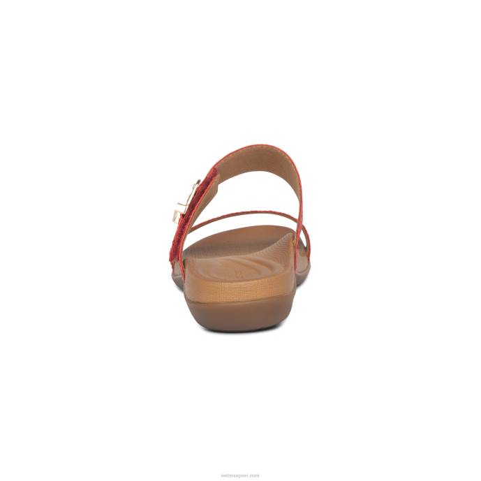 sievietes Aetrex mimi arch atbalsta sandales LHF667 sarkans
