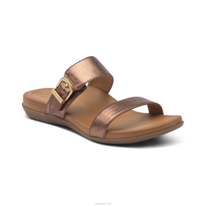 sievietes Aetrex mimi arch atbalsta sandales LHF668 bronza
