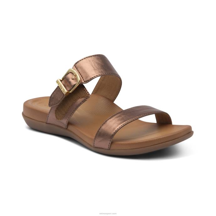 sievietes Aetrex mimi arch atbalsta sandales LHF668 bronza