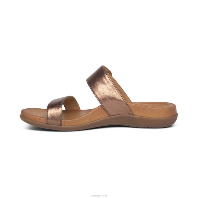 sievietes Aetrex mimi arch atbalsta sandales LHF668 bronza