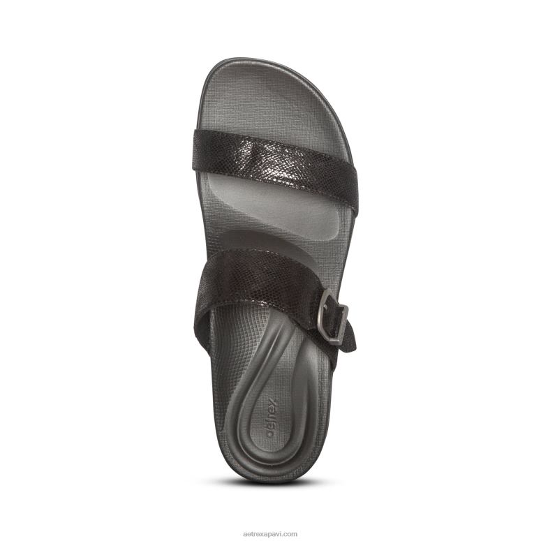 sievietes Aetrex mimi arch atbalsta sandales P0H0D184 melns