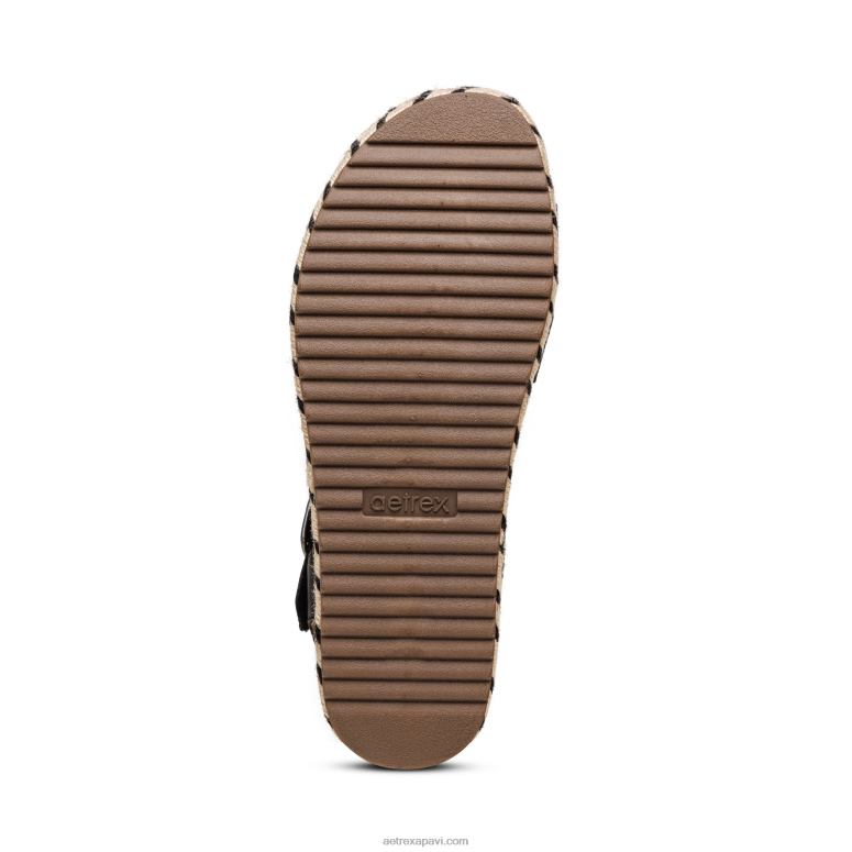 sievietes Aetrex paula platformas sandales P0H0D251 melns