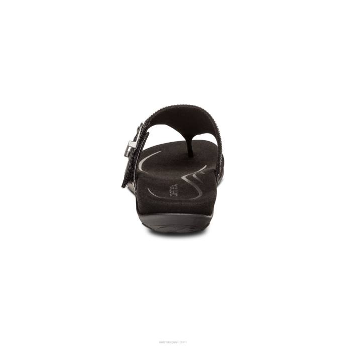 sievietes Aetrex rae regulējamas siksnu sandales LHF6236 melns