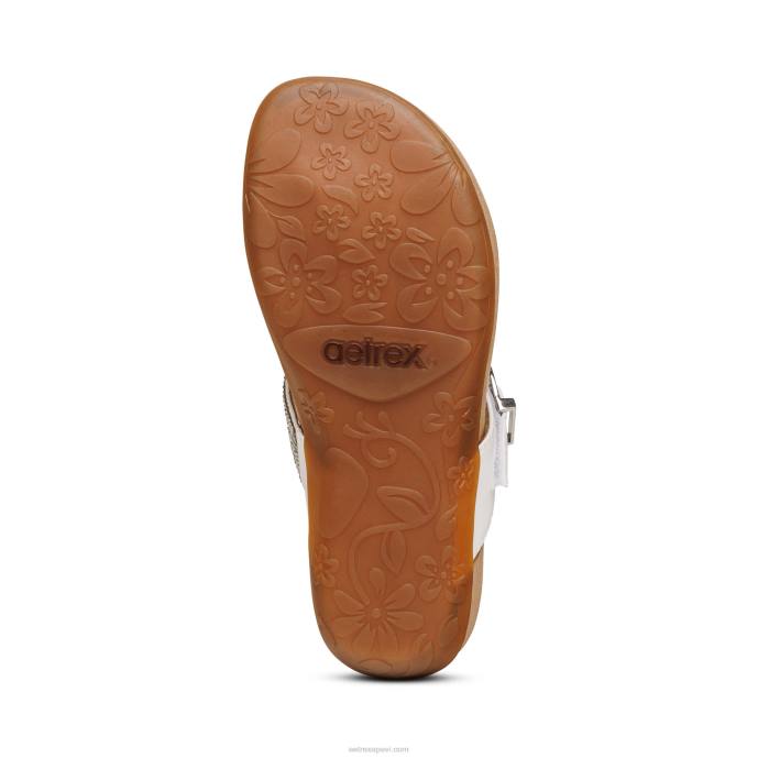 sievietes Aetrex rae regulējamas siksnu sandales LHF6253 balts