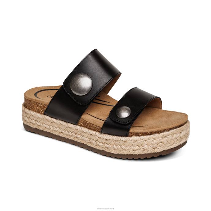 sievietes Aetrex sofie platformas sandales LHF6231 melns