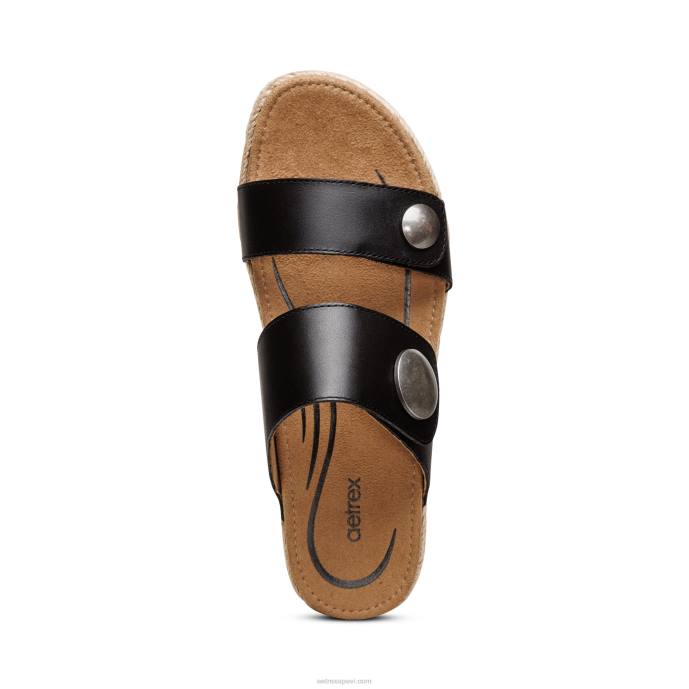 sievietes Aetrex sofie platformas sandales LHF6231 melns