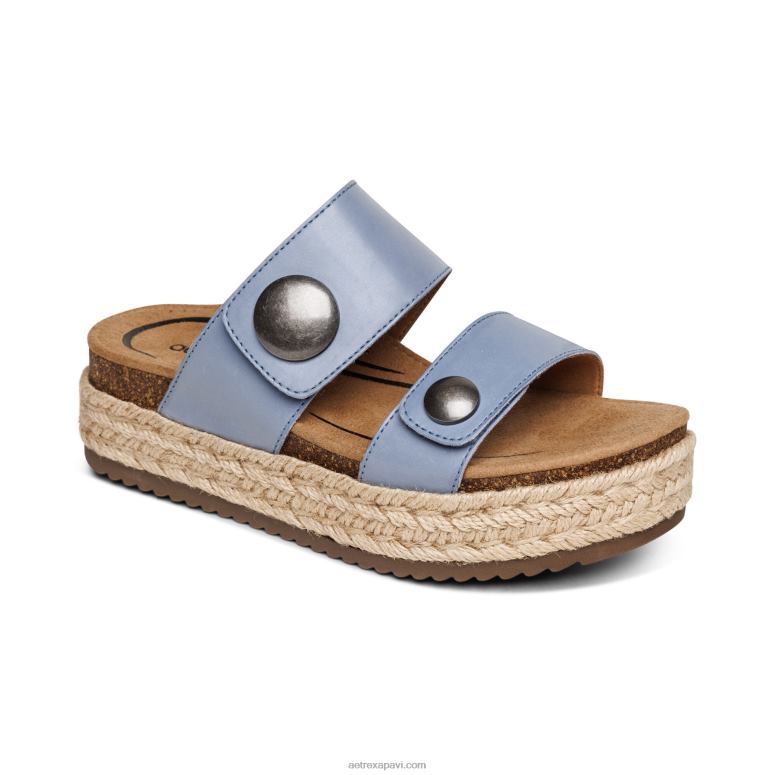 sievietes Aetrex sofie platformas sandales P0H0D197 zils