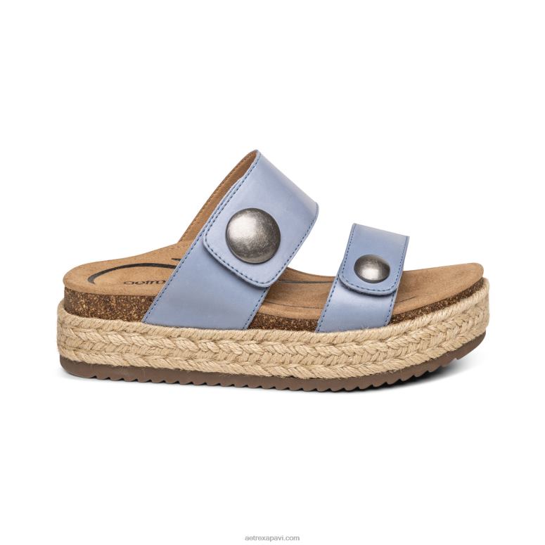 sievietes Aetrex sofie platformas sandales P0H0D197 zils