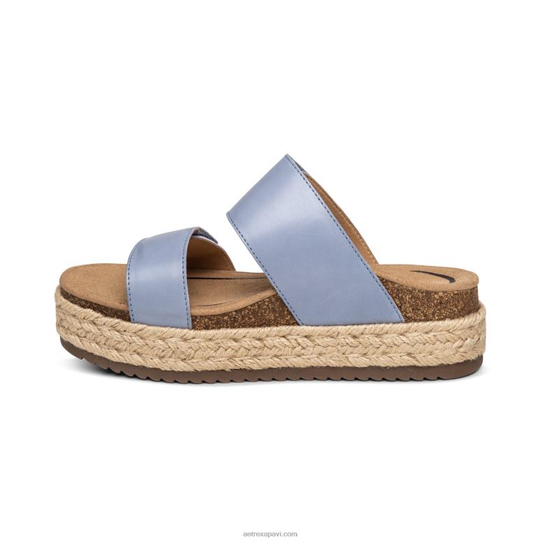 sievietes Aetrex sofie platformas sandales P0H0D197 zils