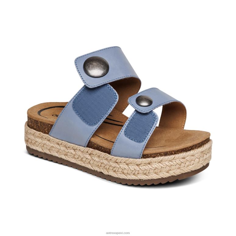 sievietes Aetrex sofie platformas sandales P0H0D197 zils