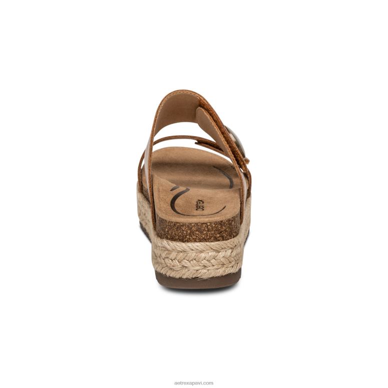 sievietes Aetrex sofie platformas sandales P0H0D214 konjaks