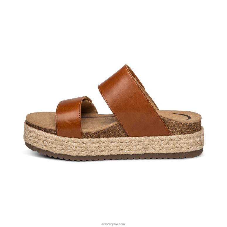 sievietes Aetrex sofie platformas sandales P0H0D214 konjaks