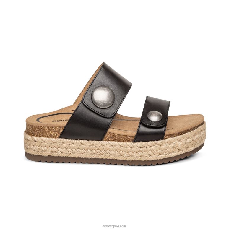 sievietes Aetrex sofie platformas sandales P0H0D231 melns