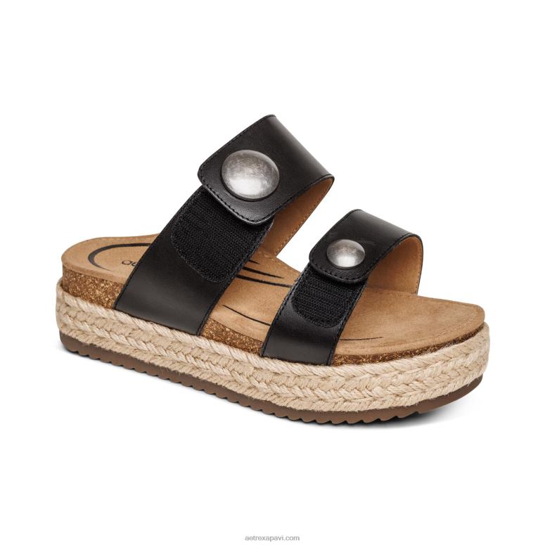 sievietes Aetrex sofie platformas sandales P0H0D231 melns