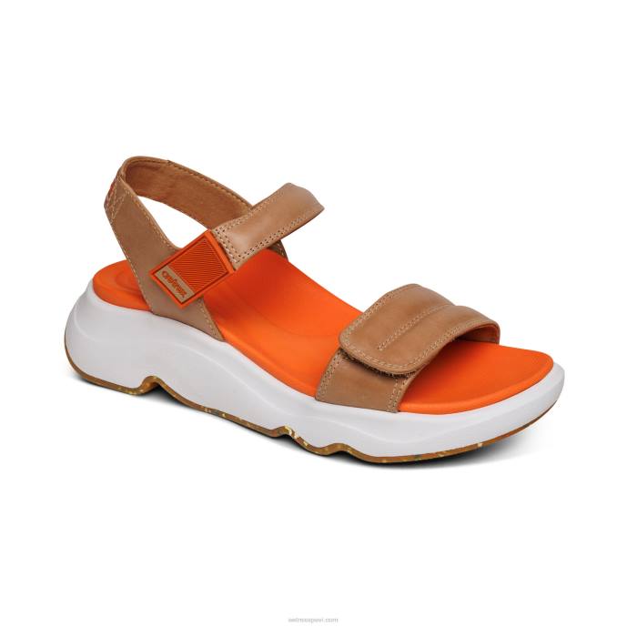 sievietes Aetrex sporta sandales LHF6209 kamielis