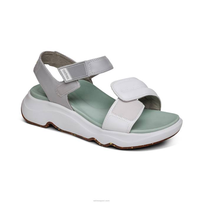 sievietes Aetrex sporta sandales LHF6289 piparmētru balts