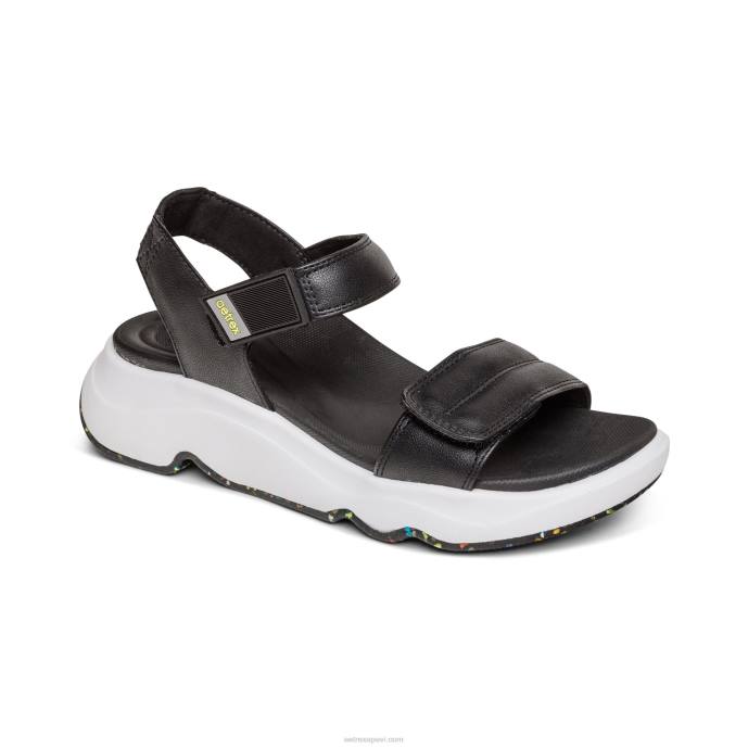 sievietes Aetrex sporta sandales LHF6290 melns