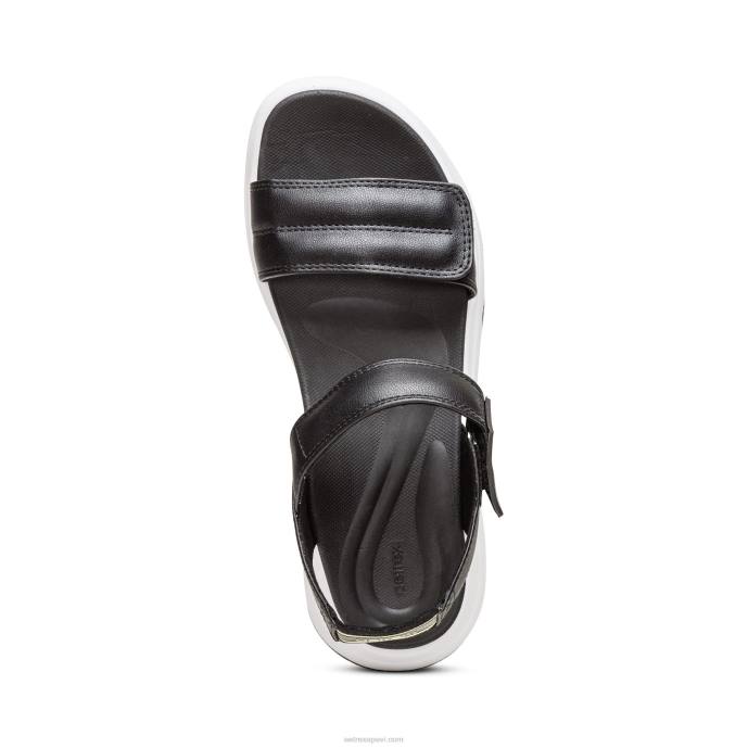 sievietes Aetrex sporta sandales LHF6290 melns