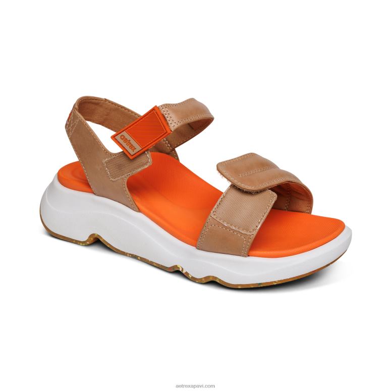 sievietes Aetrex sporta sandales P0H0D209 kamielis