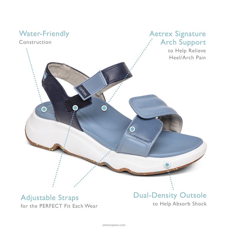 sievietes Aetrex sporta sandales P0H0D209 kamielis