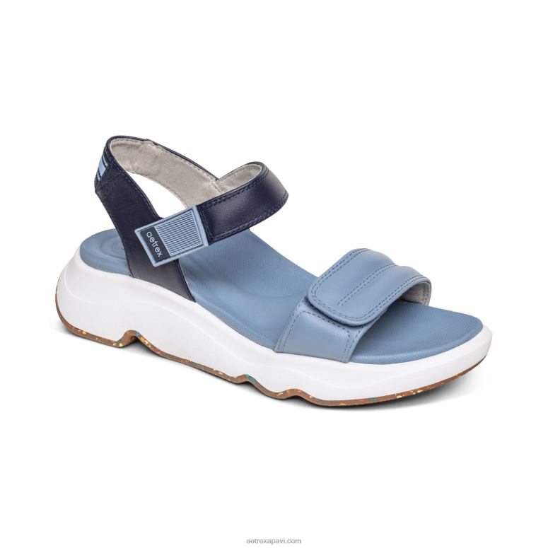 sievietes Aetrex sporta sandales P0H0D288 zils