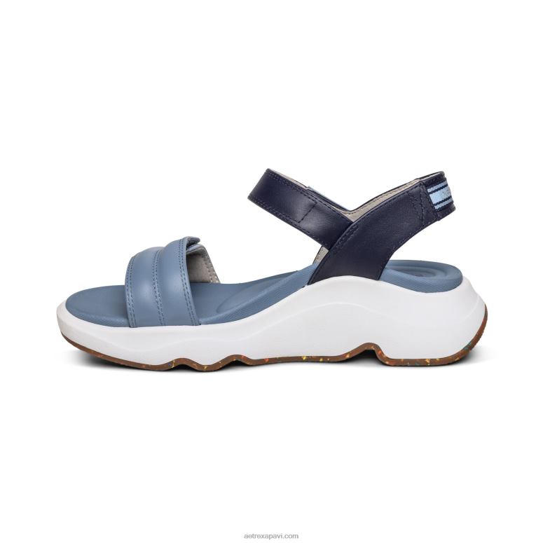 sievietes Aetrex sporta sandales P0H0D288 zils