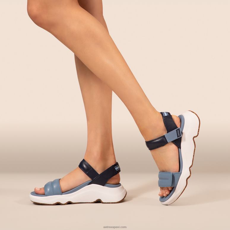 sievietes Aetrex sporta sandales P0H0D288 zils