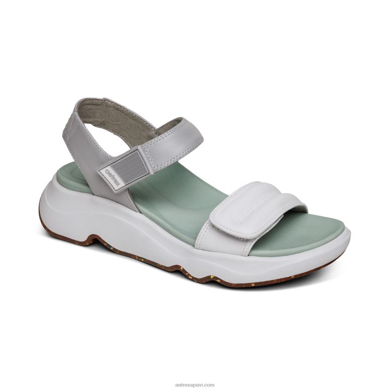 sievietes Aetrex sporta sandales P0H0D289 piparmētru balts