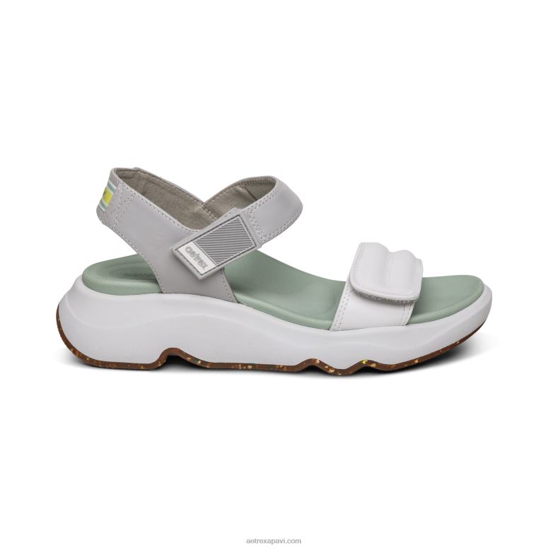 sievietes Aetrex sporta sandales P0H0D289 piparmētru balts