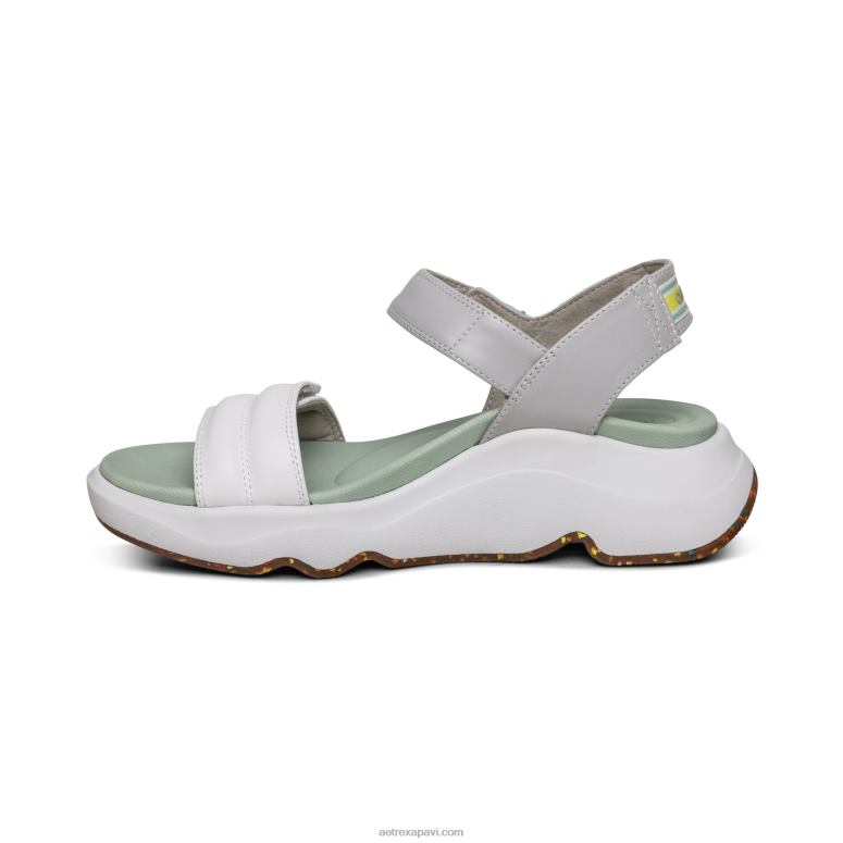 sievietes Aetrex sporta sandales P0H0D289 piparmētru balts