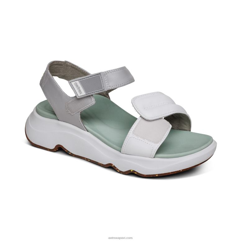 sievietes Aetrex sporta sandales P0H0D289 piparmētru balts
