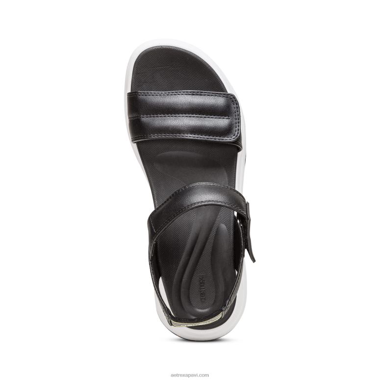 sievietes Aetrex sporta sandales P0H0D290 melns