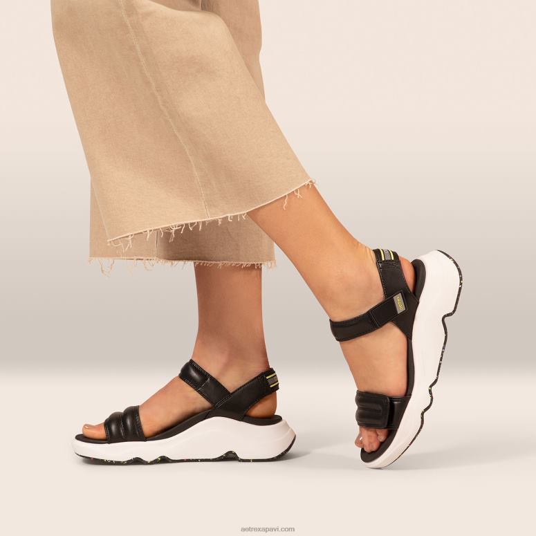 sievietes Aetrex sporta sandales P0H0D290 melns