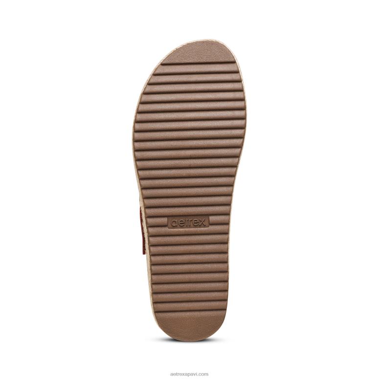 sievietes Aetrex vania arch atbalsta platformas sandales P0H0D266 sarkans