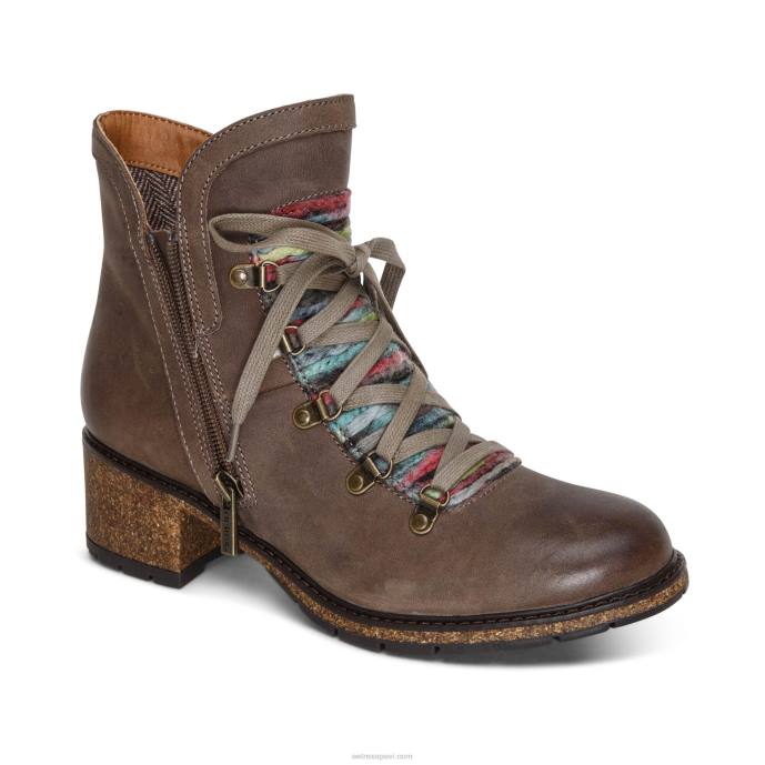 sievietes Aetrex joleen arch atbalsta zābaks LHF6151 tumši taupe
